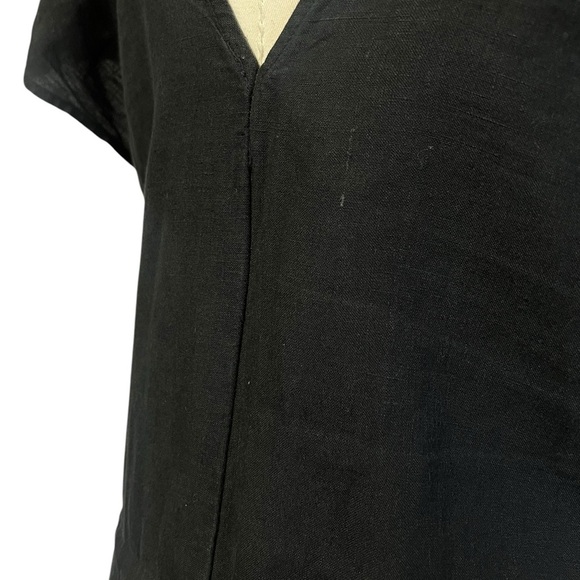 Cloth & Stone  S Linen Wide Leg Jumpsuit Cropped Black C6239-331-301 - Picture 3 of 8